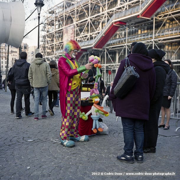 Paris 2012 clown Beaubourg