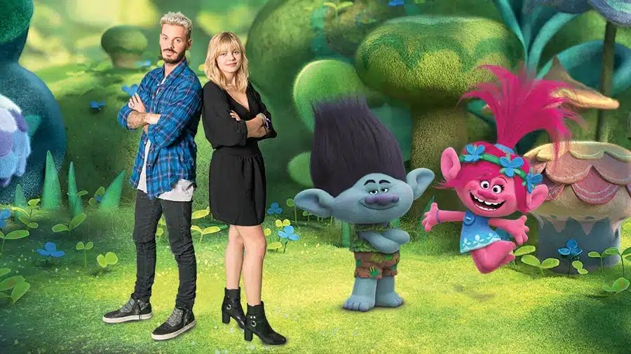 Les Trolls : Matt Pokora, Loaune Emera et Branch et Poppy