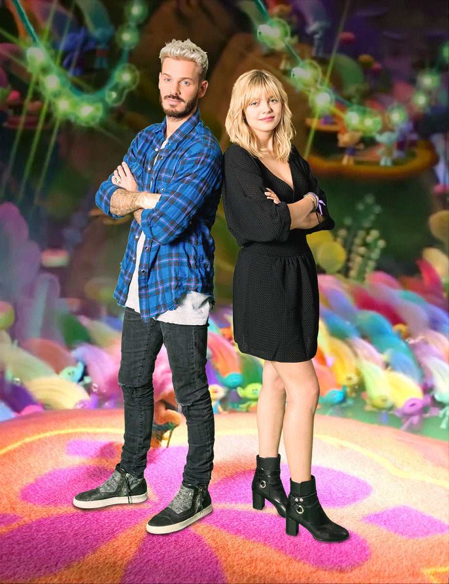 Les Trolls : Portraits de Matt Pokora et Louane Mera