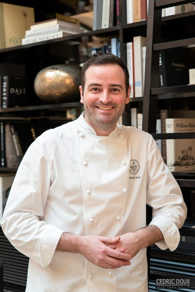 Portrait photo du Chef Benjamin Brial à l'Hôtel Lutetia Rive Gauche, Paris