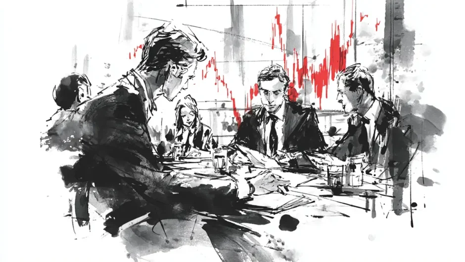 Photographie professionnelle illustrant un rapport annuel d'entreprise