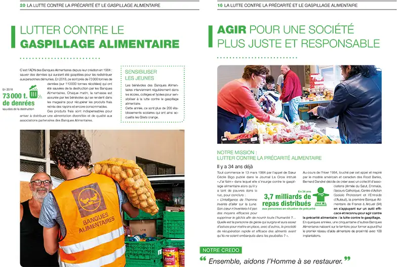 Photographies professionnelles pour le rapport d'activité Banques Alimentaires 2018